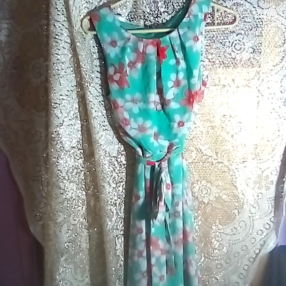 R & K floral sundress size 6 with sash in pristine mint condition!!! - Picture 4 of 5